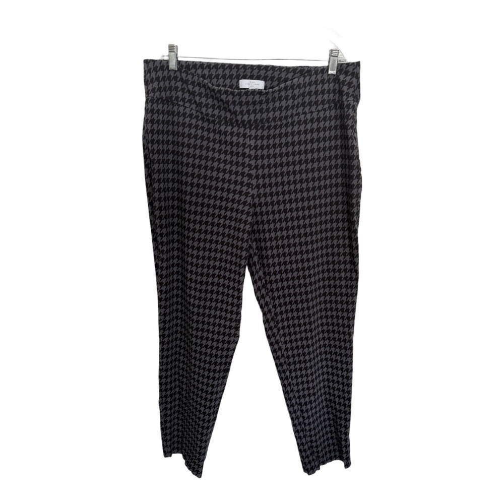 New Directions Gray Black Houndstooth Stretch Work Pants Plus Size 18W Trousers